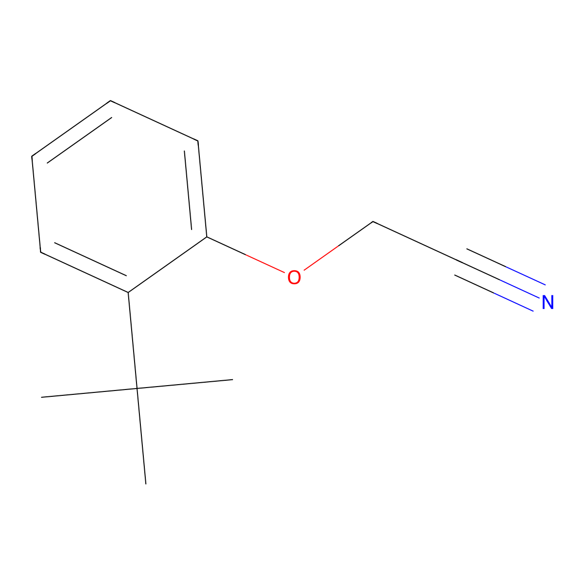 (2-tert-Butylphenoxy)acetonitrile molecular structure, CAS 202821-16-7