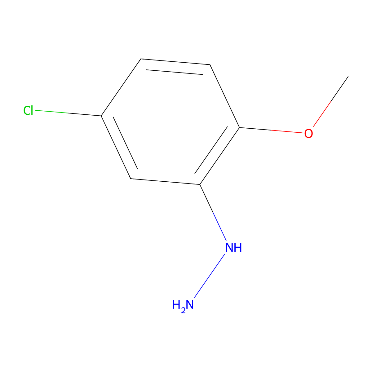 (5-Chloro-2-methoxyphenyl)hydrazine molecular structure, CAS 202823-24-3