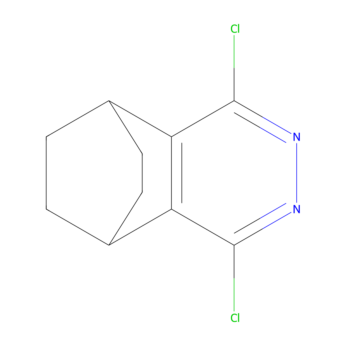 1,4-Dichloro-5,6,7,8-tetrahydro-5,8-ethanophthalazine molecular structure, CAS 202823-67-4