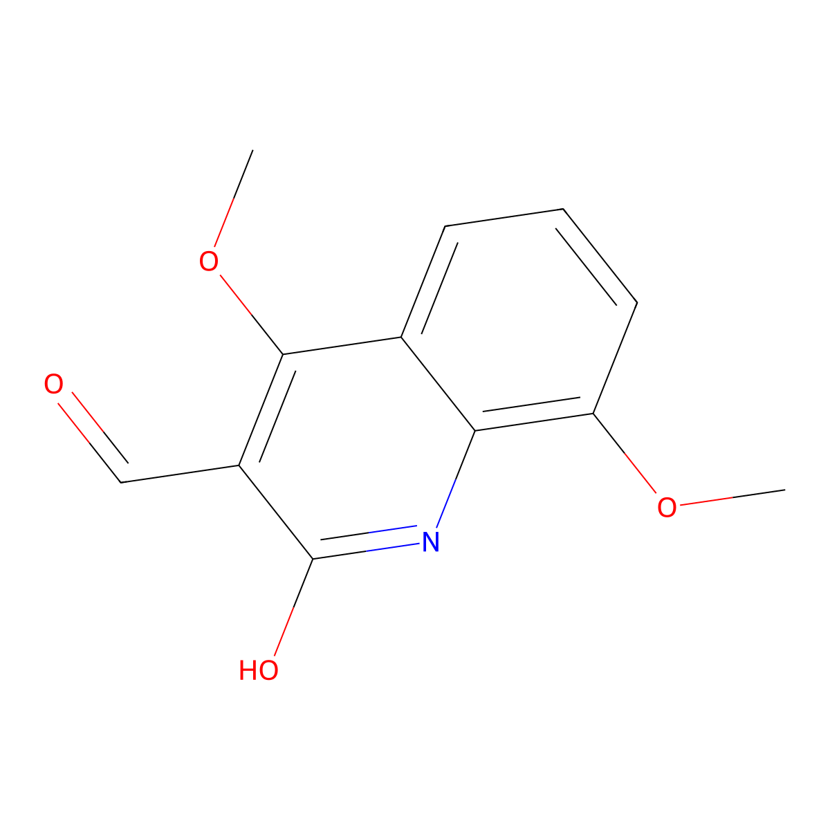 4,8-Dimethoxy-2-oxo-1,2-dihydroquinoline-3-carbaldehyde molecular structure, CAS 202824-47-3
