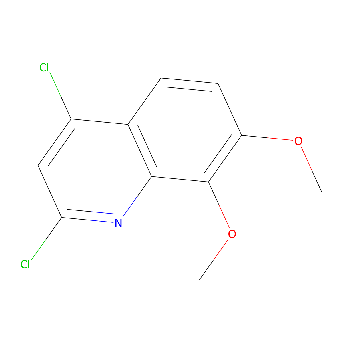 2,4-Dichloro-7,8-dimethoxyquinoline molecular structure, CAS 202824-49-5