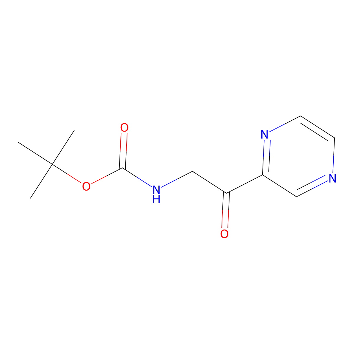 tert-butyl N-[2-oxo-2-(pyrazin-2-yl)ethyl]carbamate molecular structure, CAS 2028244-91-7