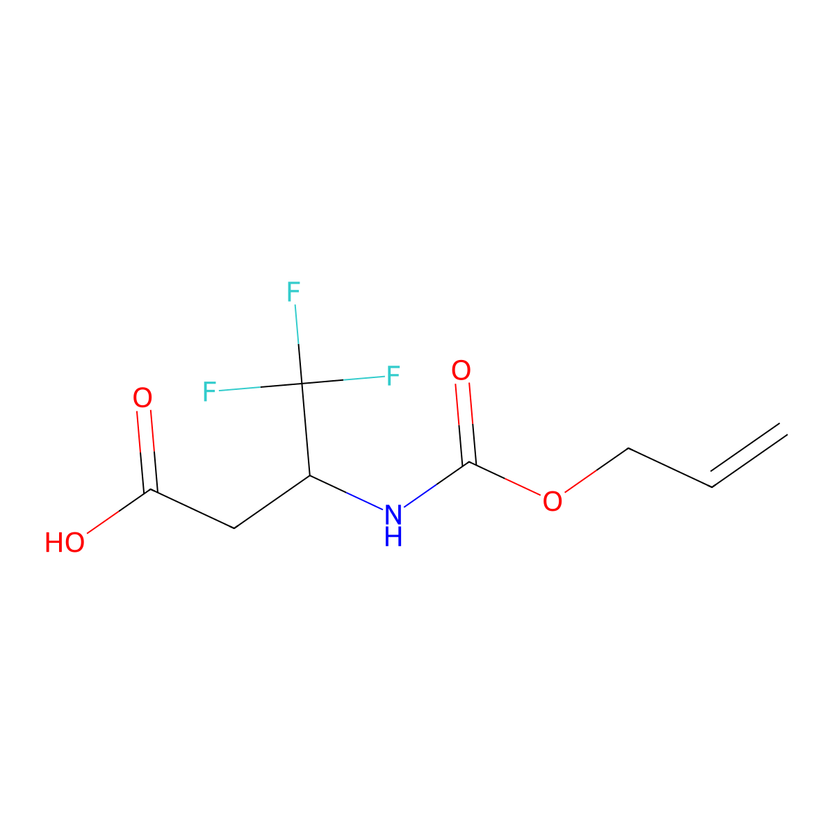 4,4,4-Trifluoro-3-{[(prop-2-en-1-yloxy)carbonyl]amino}butanoic acid molecular structure, CAS 2028253-20-3