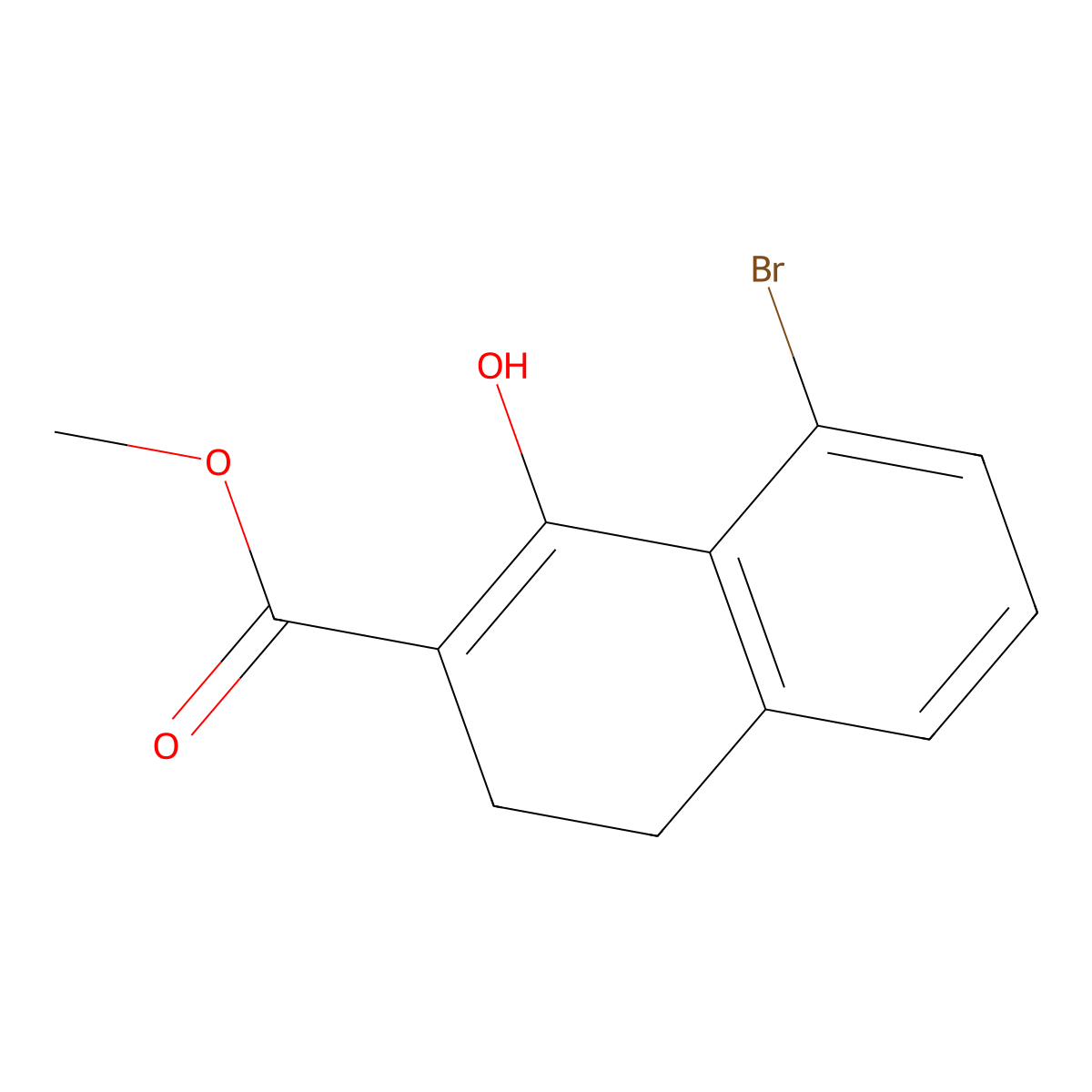 Methyl 8-bromo-1-oxo-1,2,3,4-tetrahydronaphthalene-2-carboxylate molecular structure, CAS 2028261-70-1