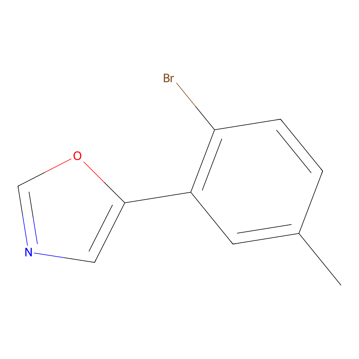 5-(2-Bromo-5-methylphenyl)oxazole molecular structure, CAS 2028261-97-2
