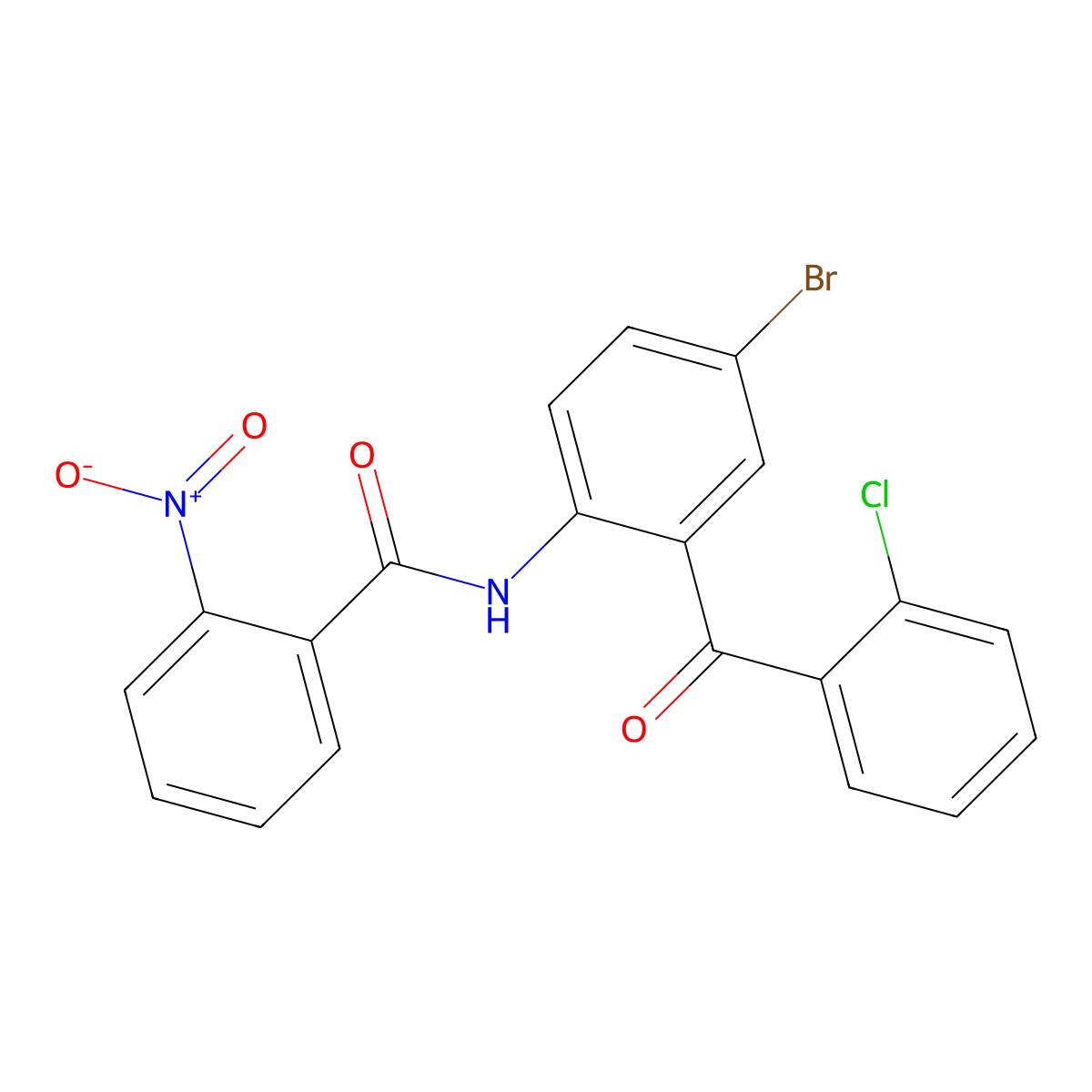 N-[4-bromo-2-(2-chlorobenzoyl)phenyl]-2-nitrobenzamide molecular structure, CAS 202827-66-5