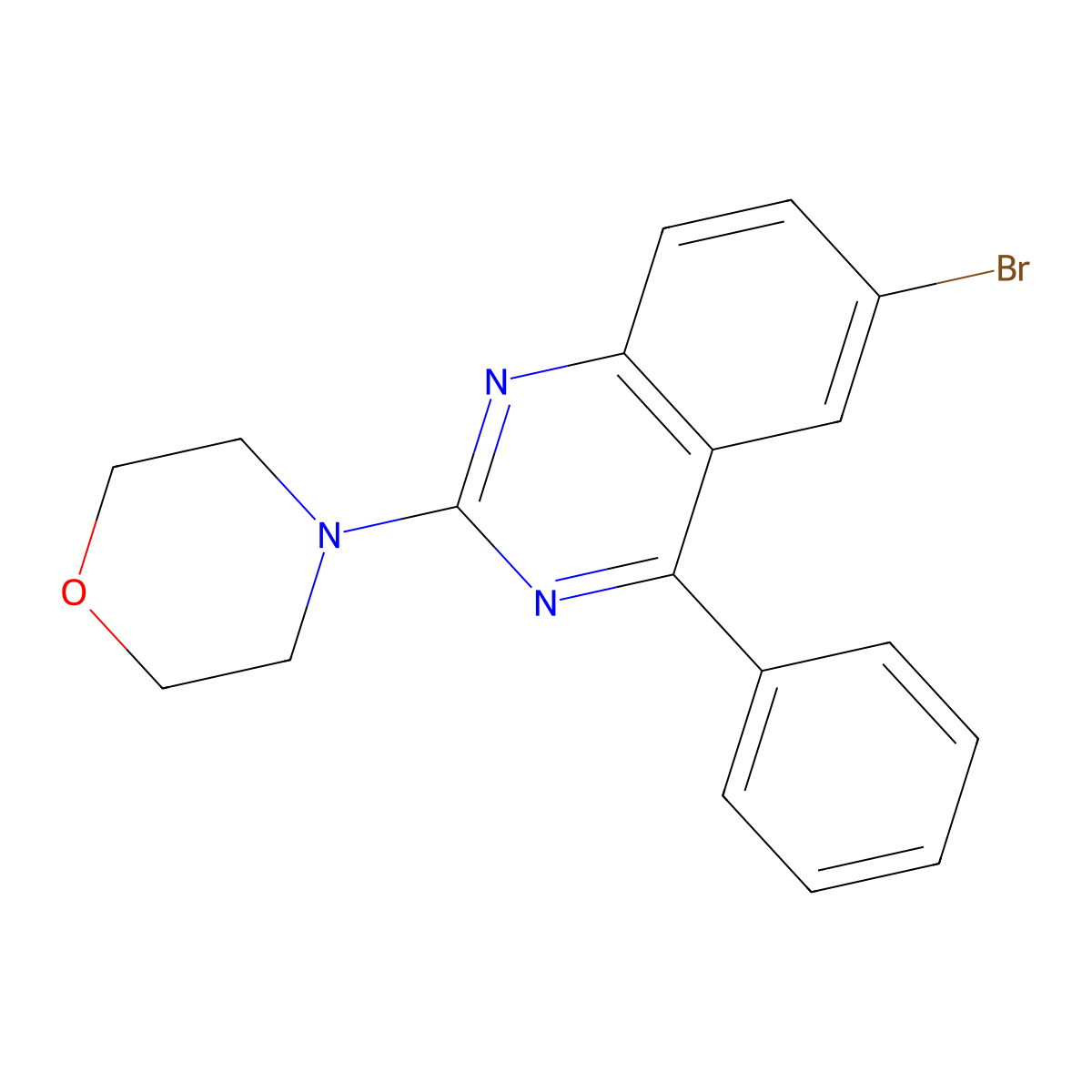 4-(6-Bromo-4-phenylquinazolin-2-yl)morpholine molecular structure, CAS 202827-83-6