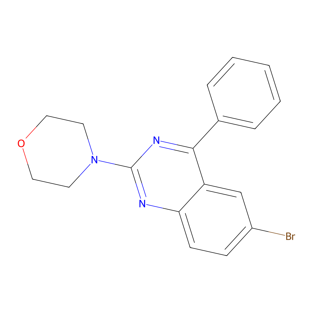 4-(6-Bromo-4-phenylquinazolin-2-yl)morpholine molecular structure, CAS 202827-83-6