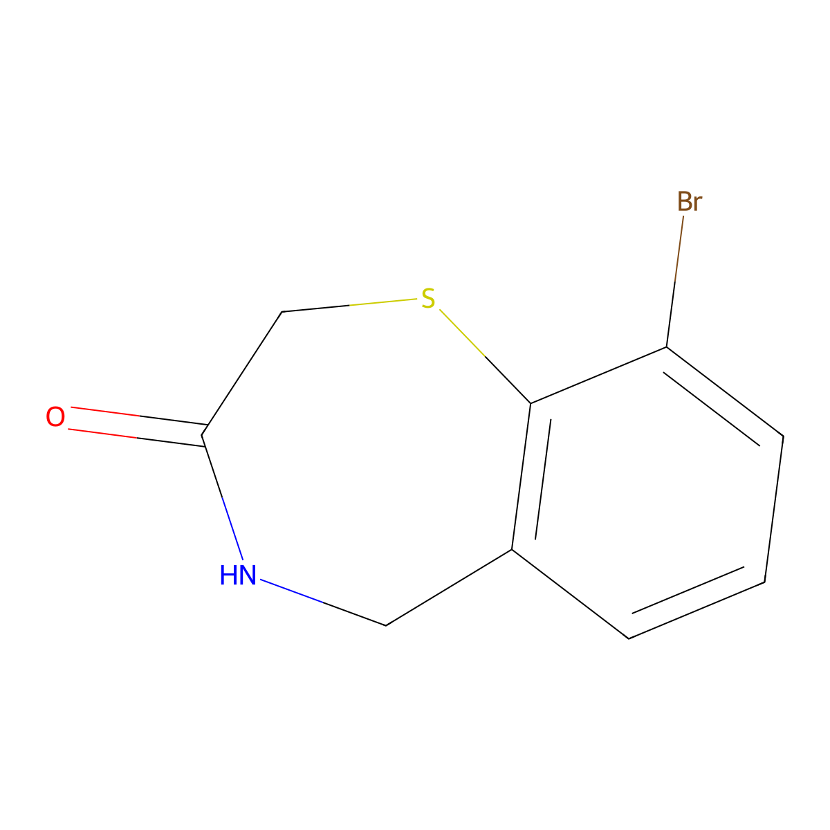9-Bromo-4,5-dihydrobenzo[F][1,4]thiazepin-3(2H)-one molecular structure, CAS 2028277-66-7