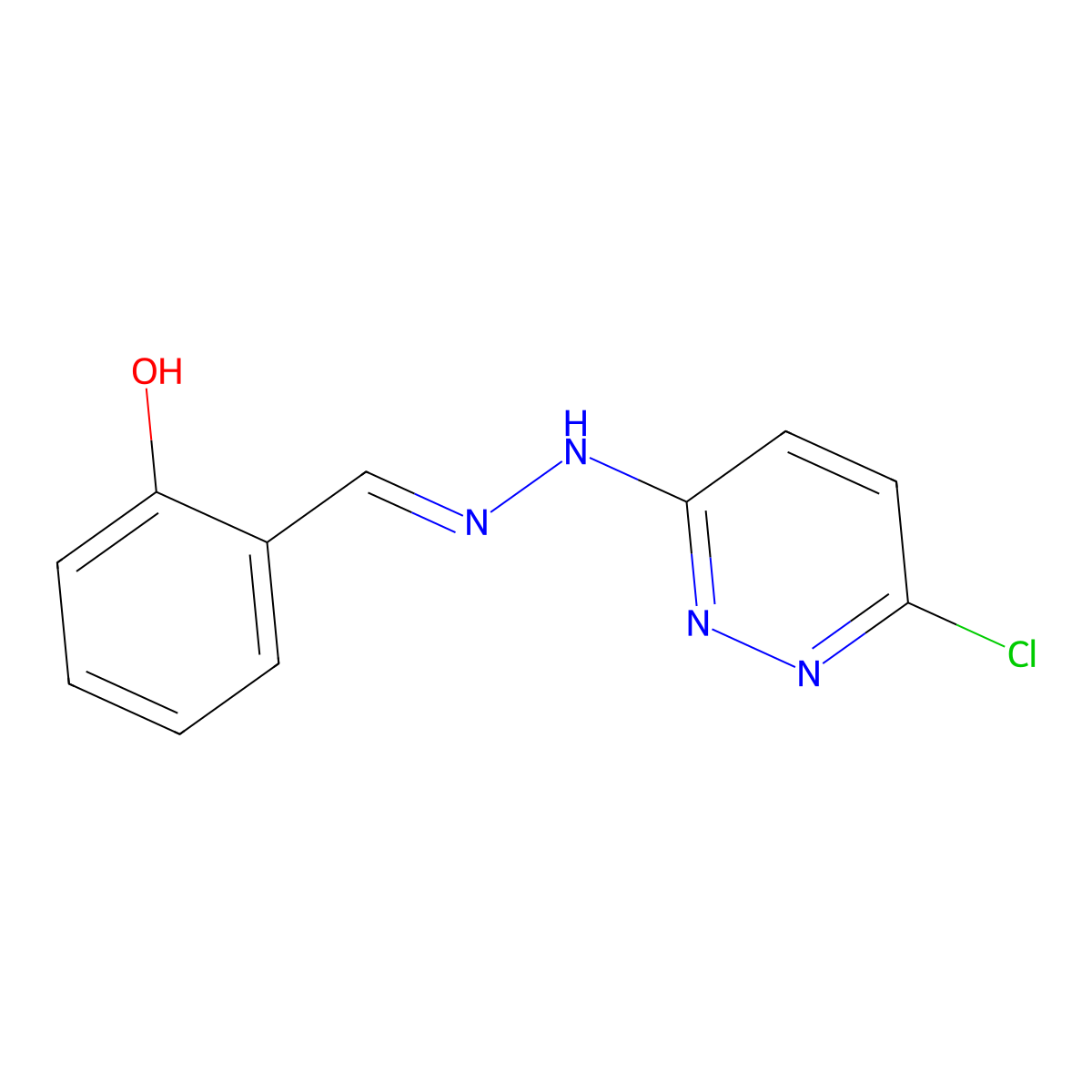 2-[[(6-Chloropyridazin-3-yl)hydrazinylidene]methyl]phenol molecular structure, CAS 202828-10-2