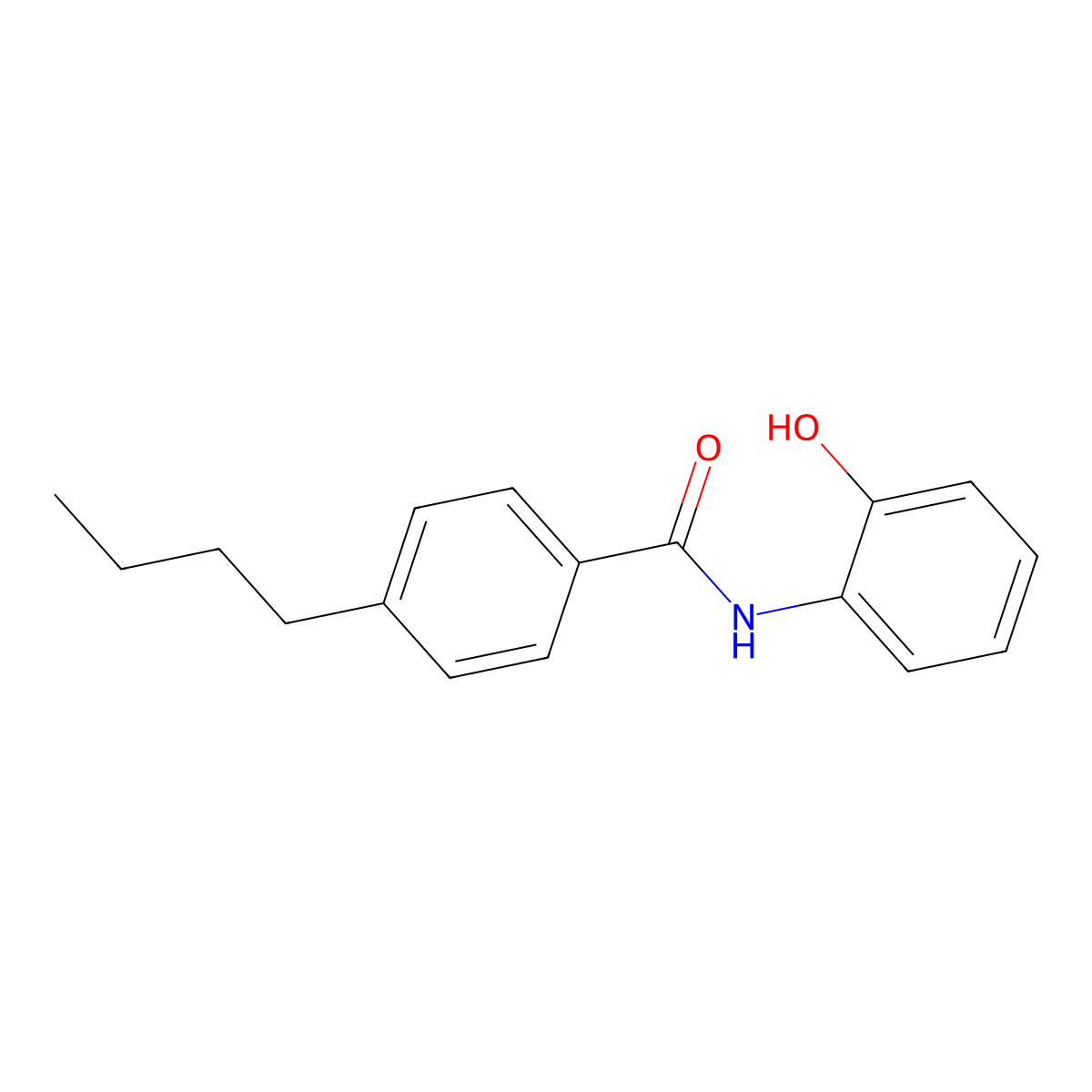 4-butyl-N-(2-hydroxyphenyl)benzamide molecular structure, CAS 202828-19-1