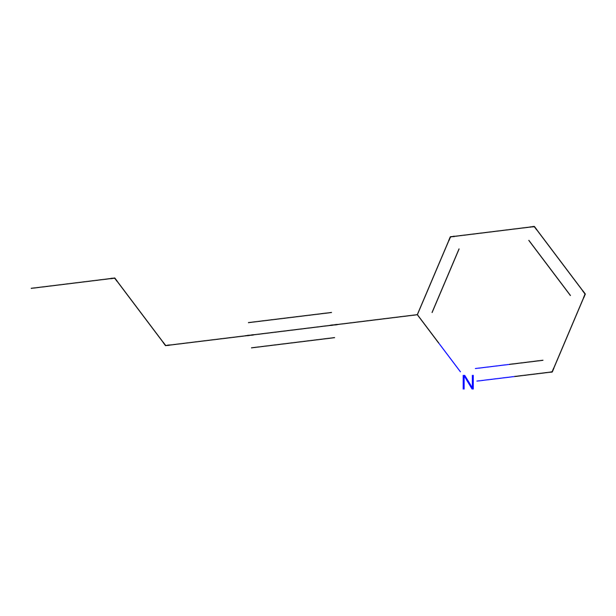 2-(Pent-1-ynyl)pyridine molecular structure, CAS 202828-84-0