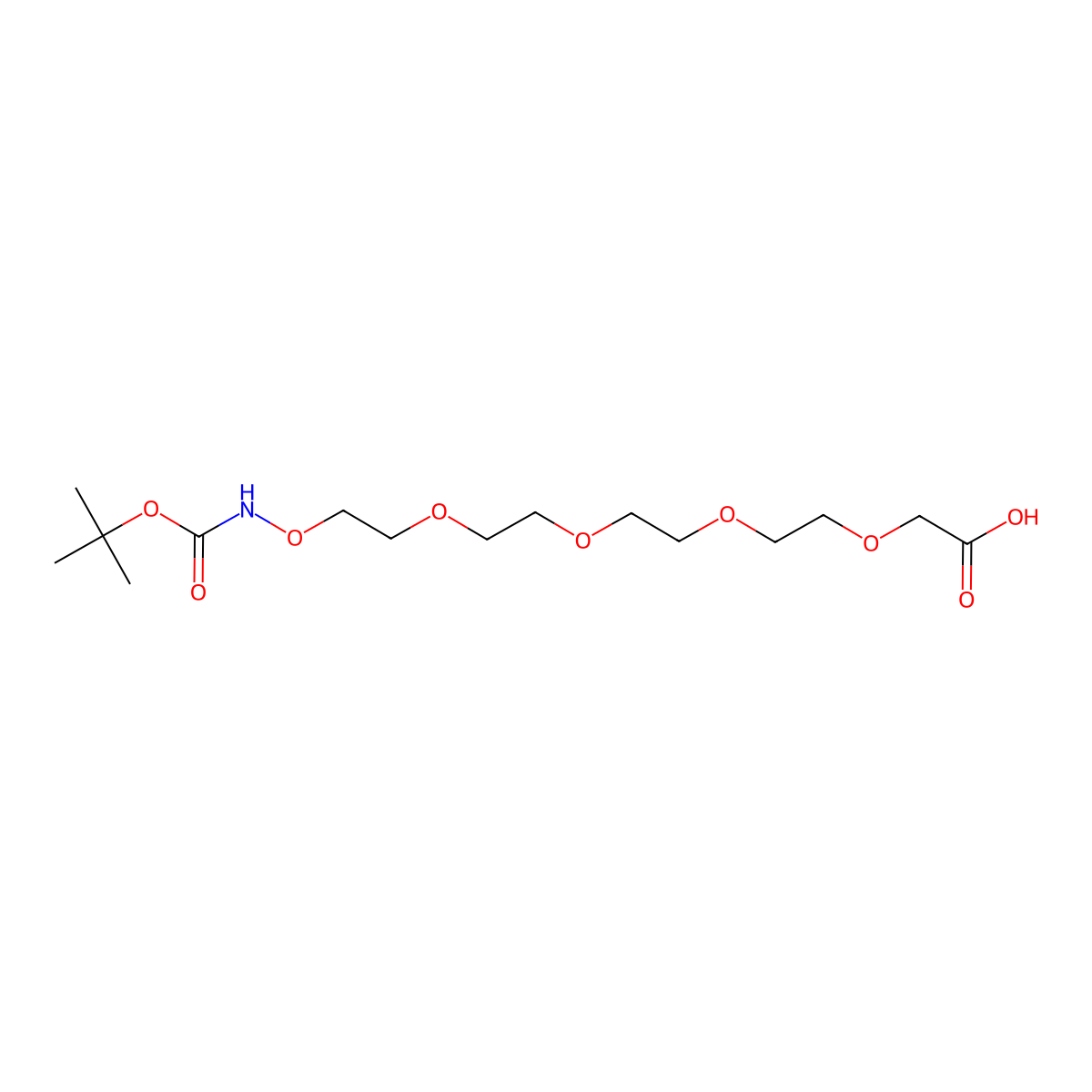 t-Boc-Aminooxy-PEG4-CH2CO2H molecular structure, CAS 2028281-90-3