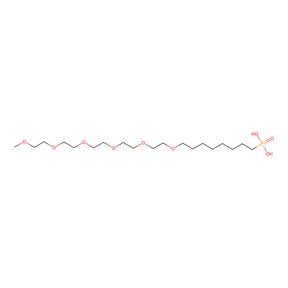 m-PEG6-(CH2)8-phosphonic acid molecular structure, CAS 2028284-71-9