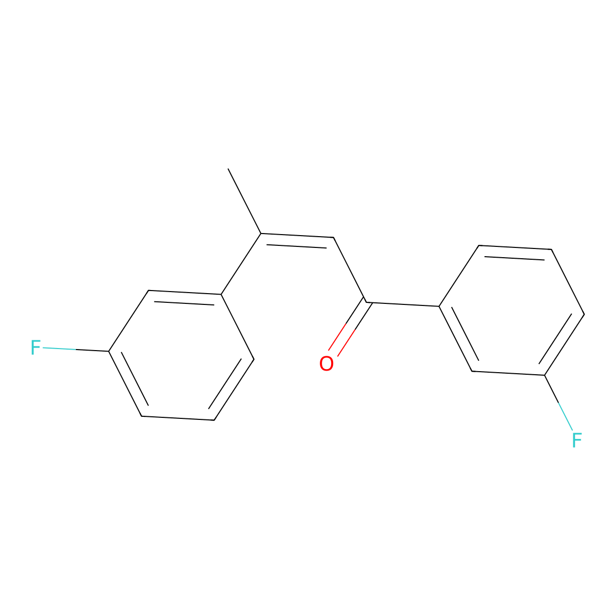 (2E)-1,3-Bis(3-fluorophenyl)-2-buten-1-one molecular structure, CAS 2028294-06-4