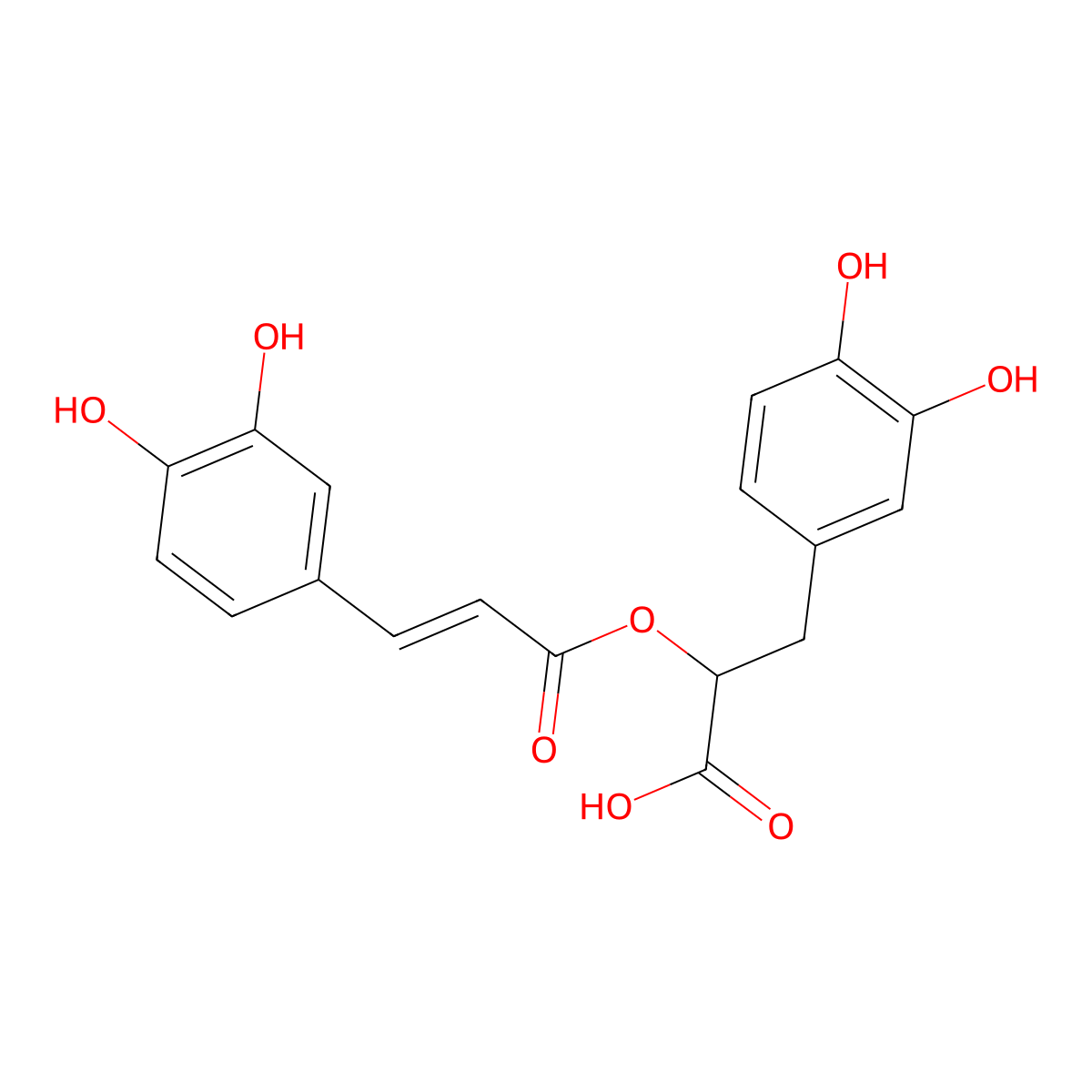 Rosmarinic Acid molecular structure, CAS 20283-92-5
