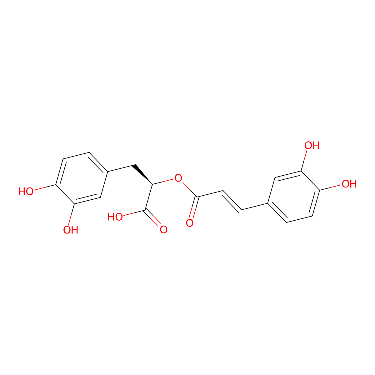 Rosmarinic Acid molecular structure, CAS 20283-92-5