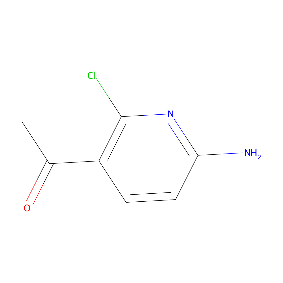 1-(6-Amino-2-chloropyridin-3-yl)ethan-1-one molecular structure, CAS 2028305-67-9