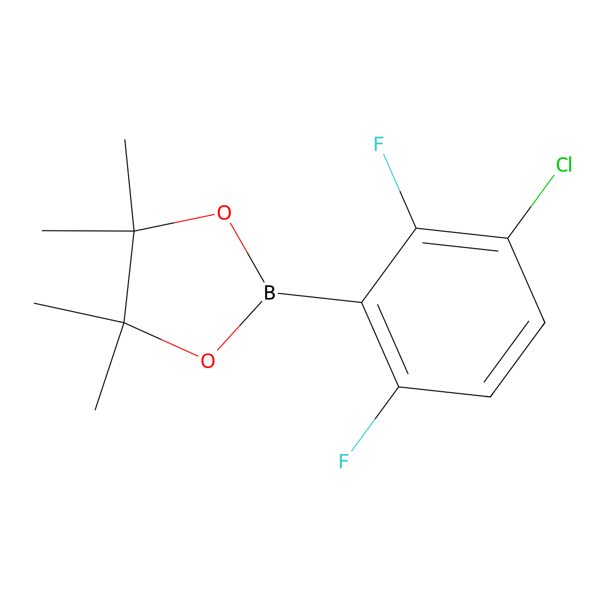 3-Chloro-2,6-difluorophenylboronic acid pinacol ester molecular structure, CAS 2028305-90-8