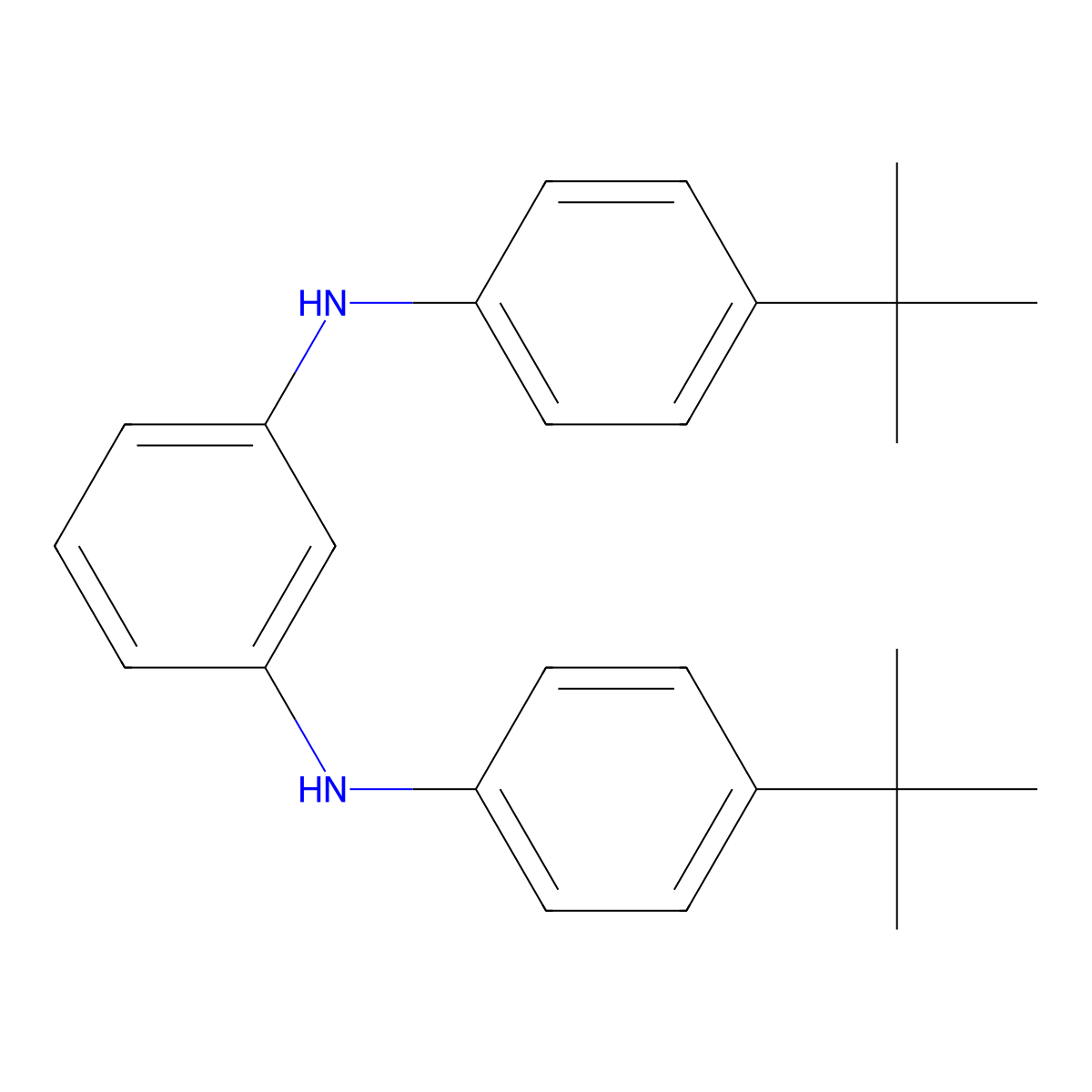 N1,N3-Bis(4-(tert-butyl)phenyl)benzene-1,3-diamine molecular structure, CAS 202832-48-2