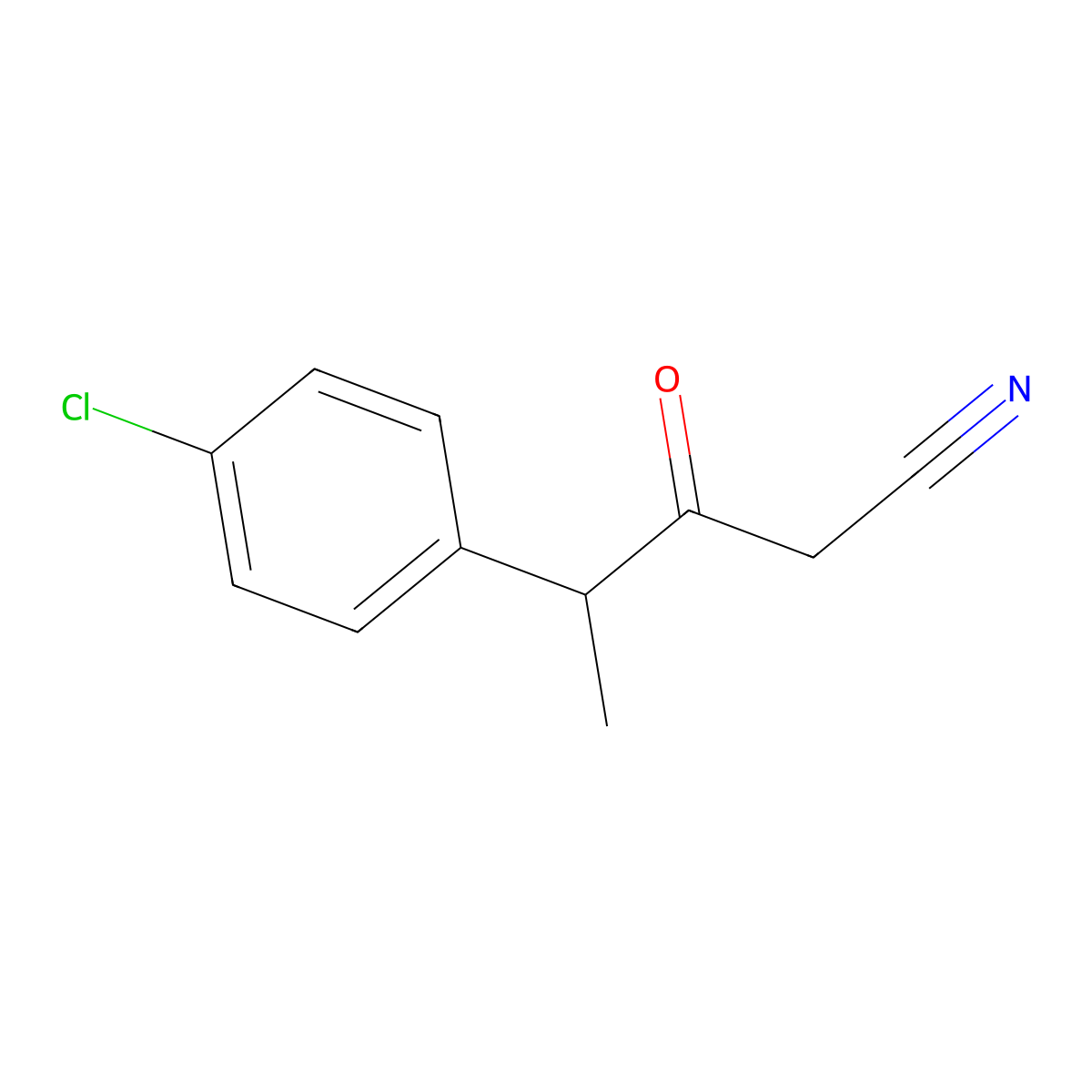 4-(4-Chlorophenyl)-3-oxopentanenitrile molecular structure, CAS 2028321-21-1