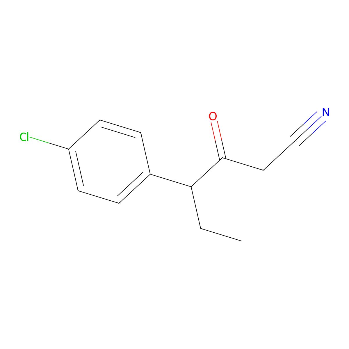 4-(4-Chlorophenyl)-3-oxohexanenitrile molecular structure, CAS 2028321-24-4