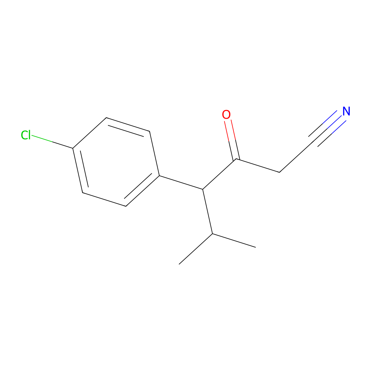 4-(4-Chlorophenyl)-5-methyl-3-oxohexanenitrile molecular structure, CAS 2028321-28-8