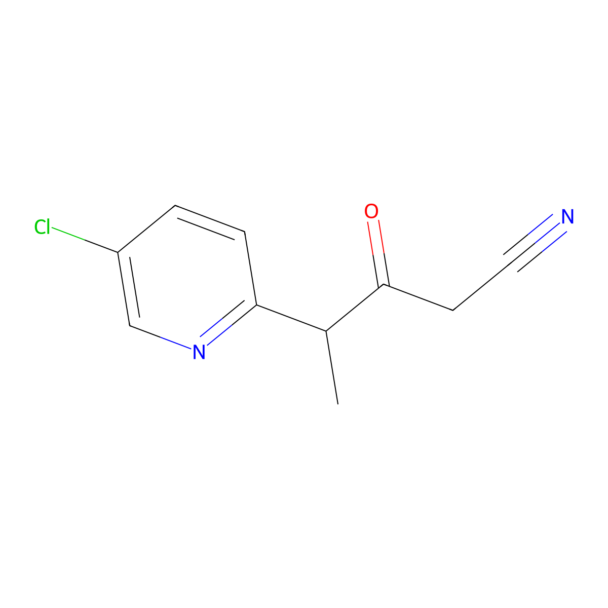 4-(5-Chloropyridin-2-YL)-3-oxopentanenitrile molecular structure, CAS 2028321-44-8