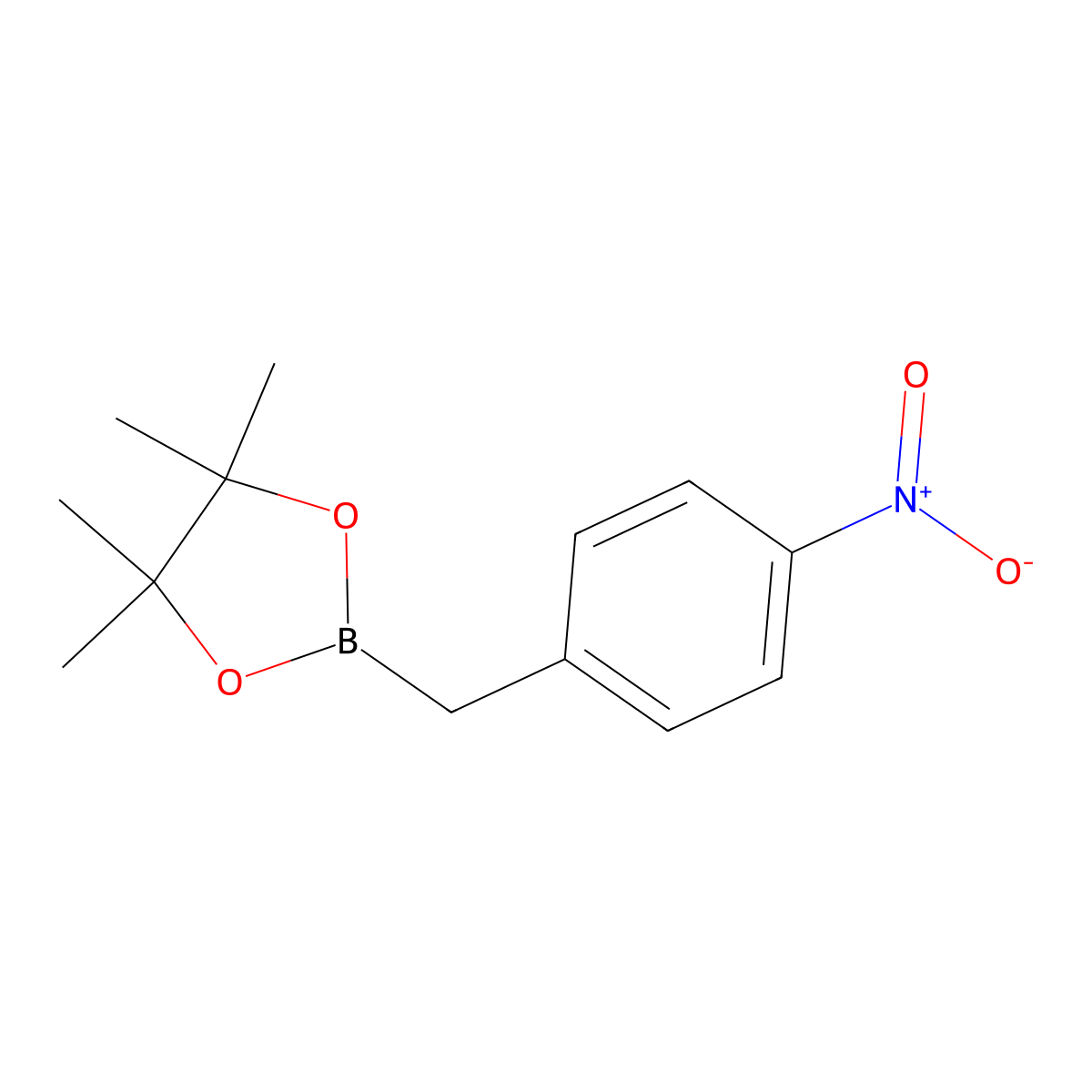 4,4,5,5-Tetramethyl-2-[(4-nitrophenyl)methyl]-1,3,2-dioxaborolane molecular structure, CAS 2028324-89-0