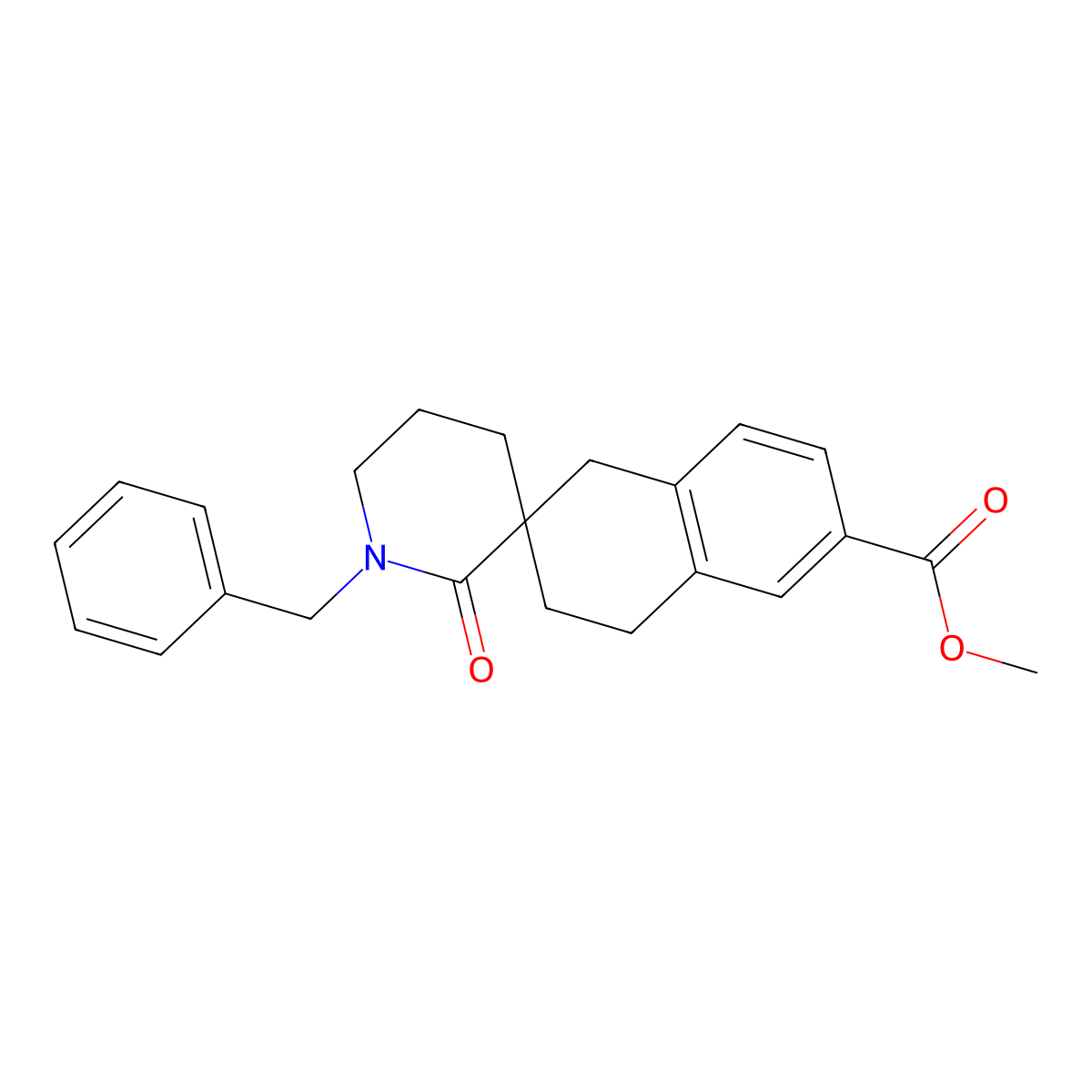 Methyl 1'-benzyl-2'-oxo-3,4-dihydro-1H-spiro[naphthalene-2,3'-piperidine]-6-carboxylate molecular structure, CAS 2028324-92-5