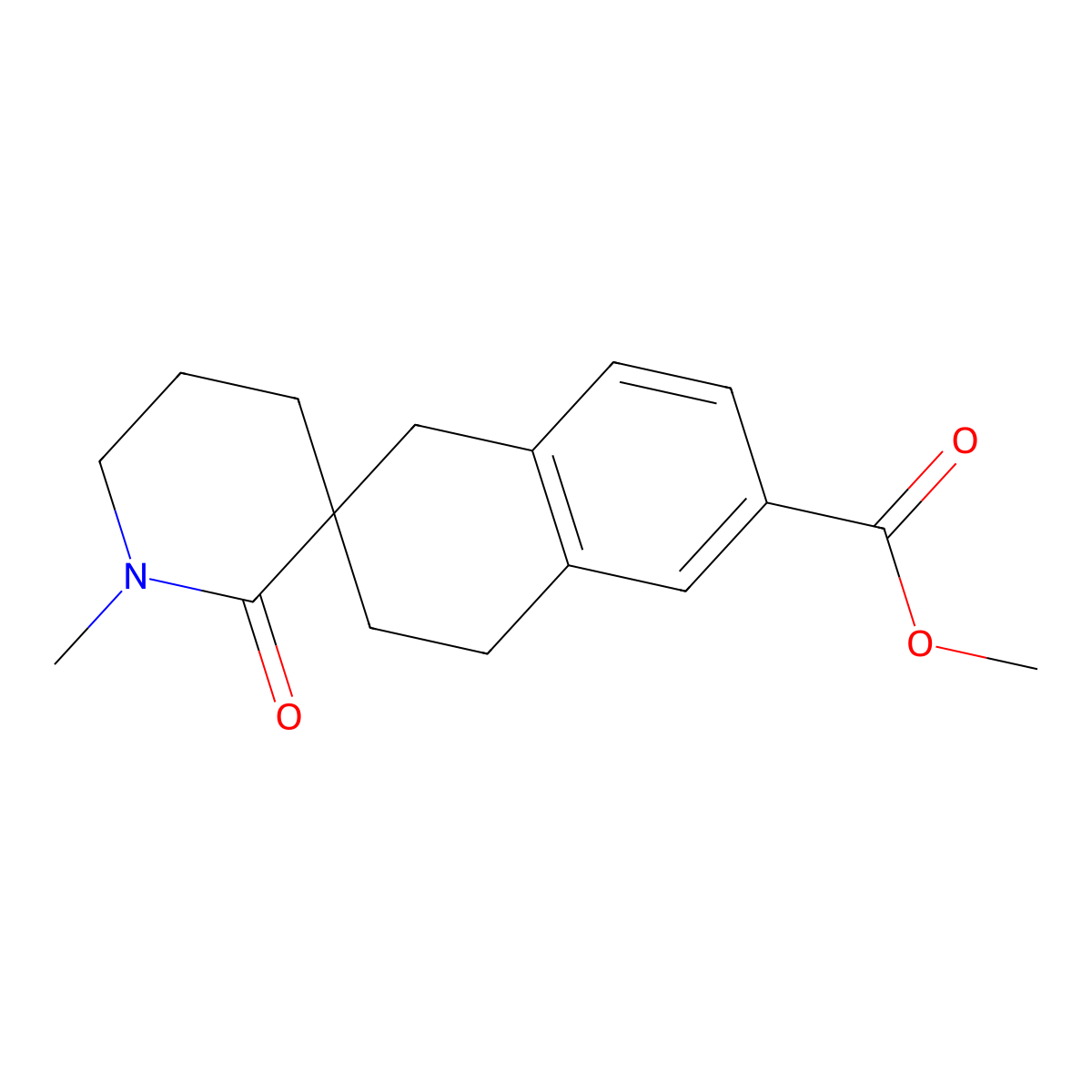 Methyl (S)-1'-methyl-2'-oxo-3,4-dihydro-1H-spiro[naphthalene-2,3'-piperidine]-6-carboxylate molecular structure, CAS 2028324-96-9