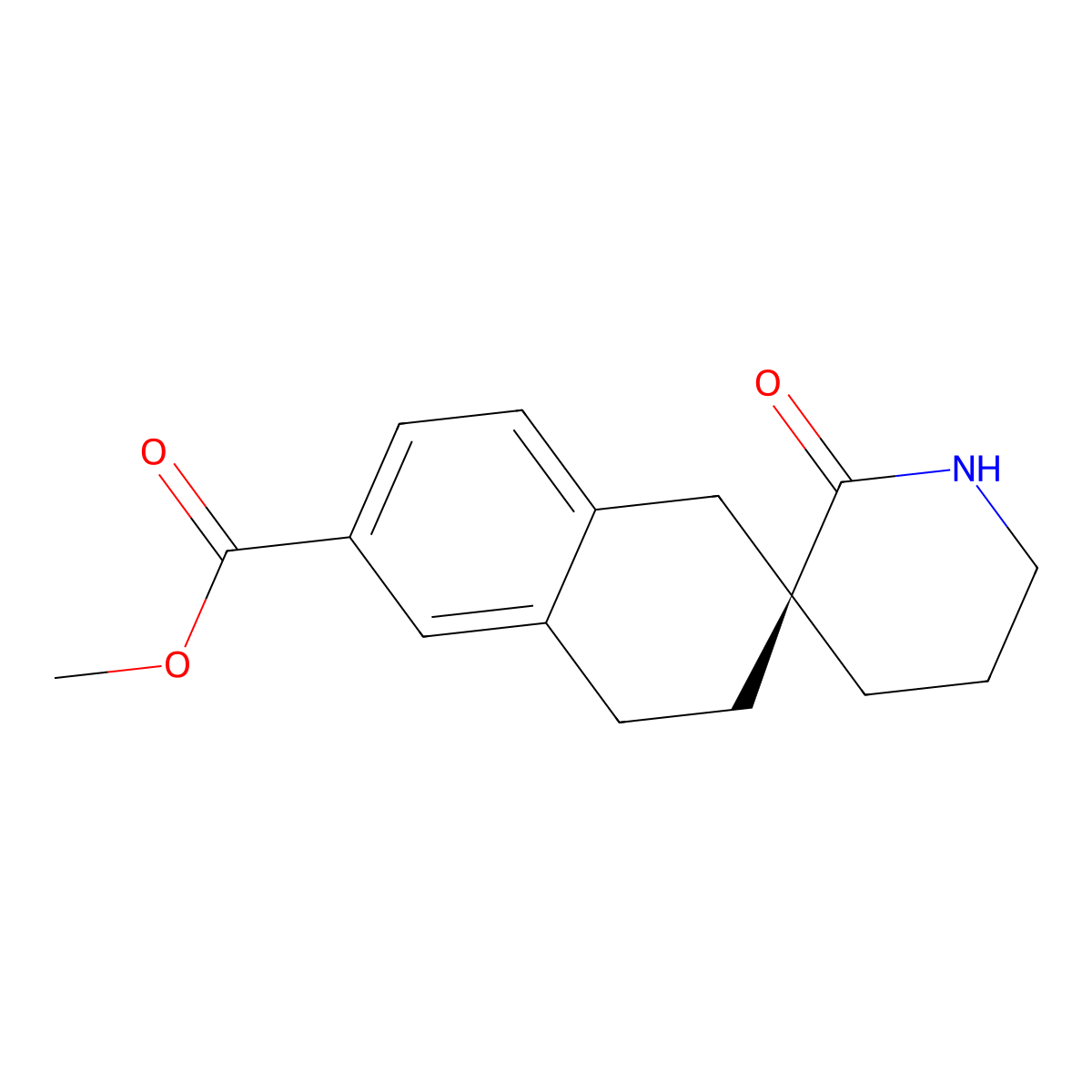 Methyl (R)-2'-oxo-3,4-dihydro-1H-spiro[naphthalene-2,3'-piperidine]-6-carboxylate molecular structure, CAS 2028325-00-8