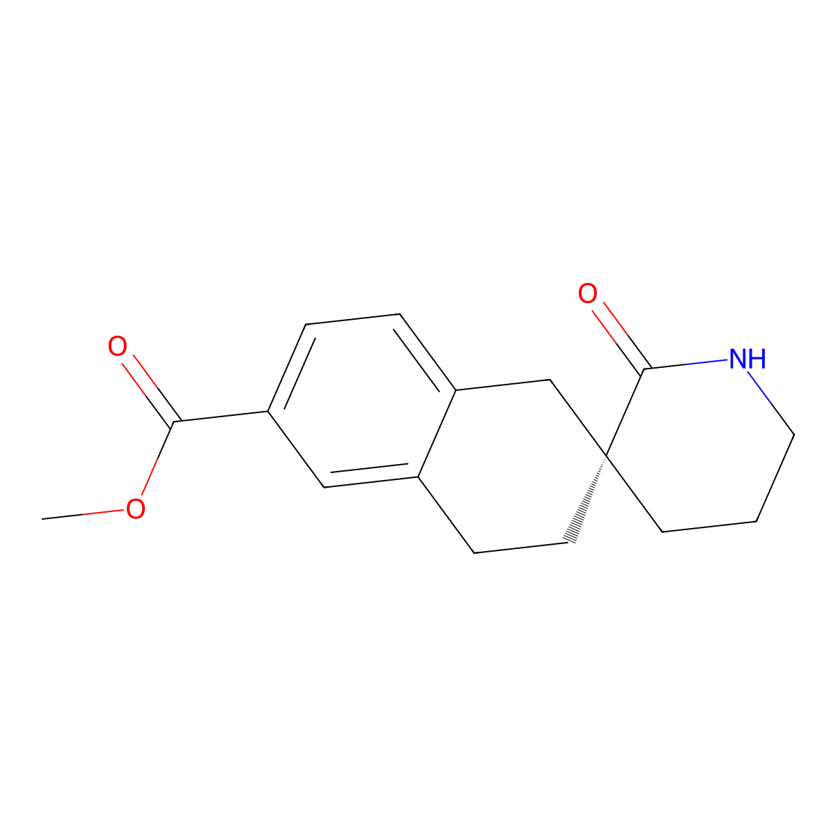 Methyl (S)-2'-oxo-3,4-dihydro-1H-spiro[naphthalene-2,3'-piperidine]-6-carboxylate molecular structure, CAS 2028325-01-9