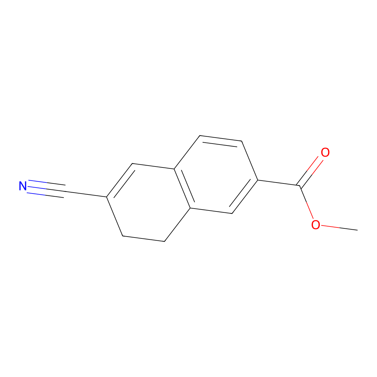 Methyl 6-cyano-7,8-dihydronaphthalene-2-carboxylate molecular structure, CAS 2028325-46-2