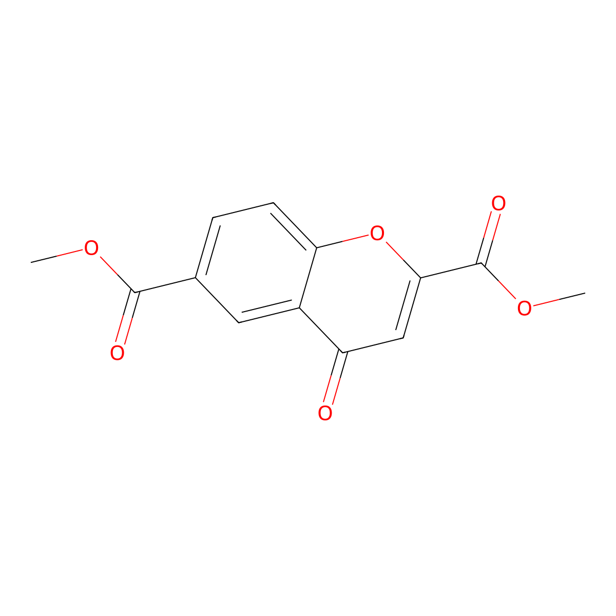 Dimethyl 4-oxo-4H-chromene-2,6-dicarboxylate molecular structure, CAS 2028325-58-6