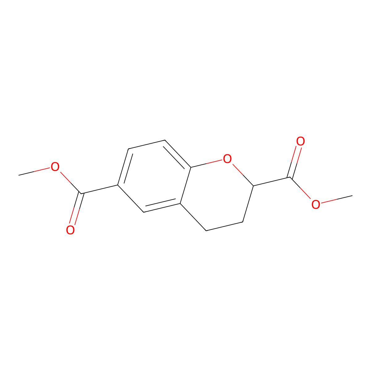 Dimethyl chromane-2,6-dicarboxylate molecular structure, CAS 2028325-59-7