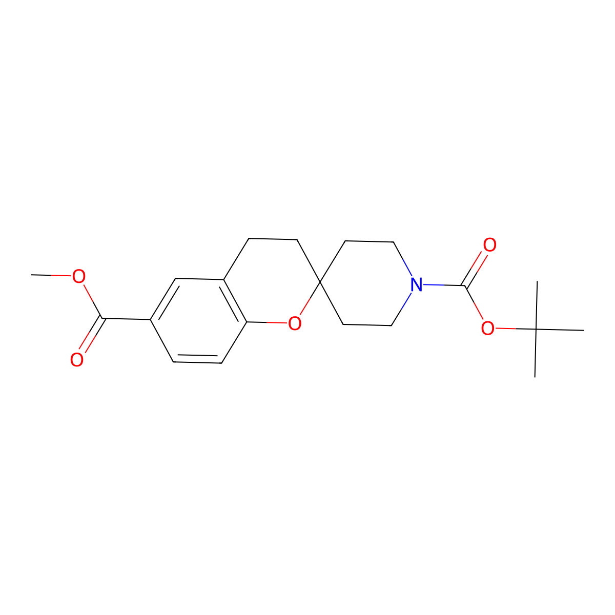 1'-(Tert-butyl) 6-methyl spiro[chromane-2,4'-piperidine]-1',6-dicarboxylate molecular structure, CAS 2028325-65-5