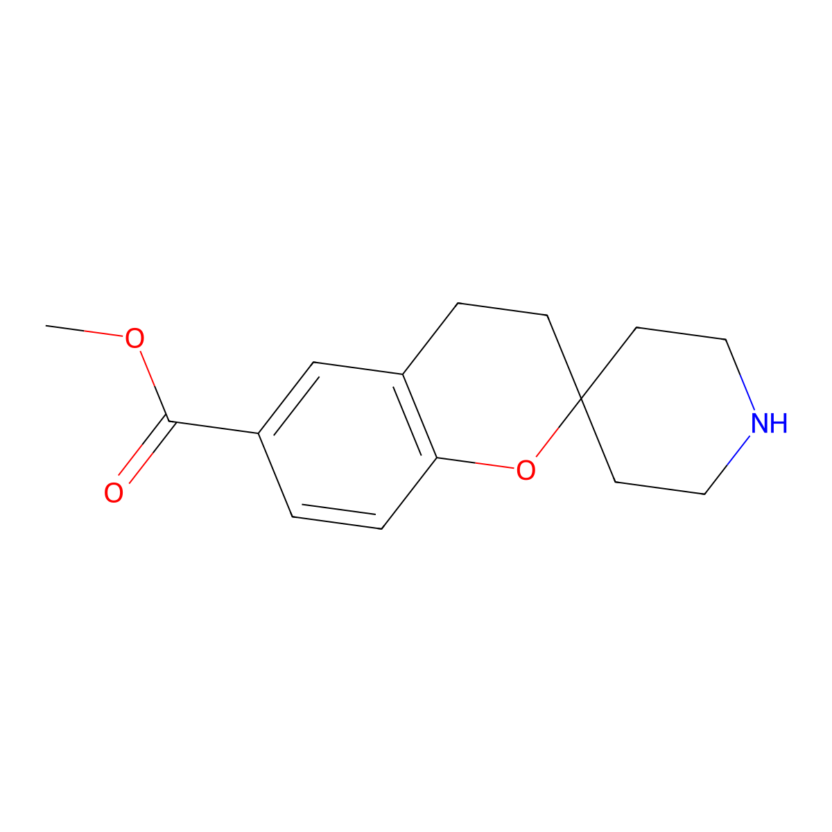Methyl spiro[chromane-2,4'-piperidine]-6-carboxylate molecular structure, CAS 2028325-66-6
