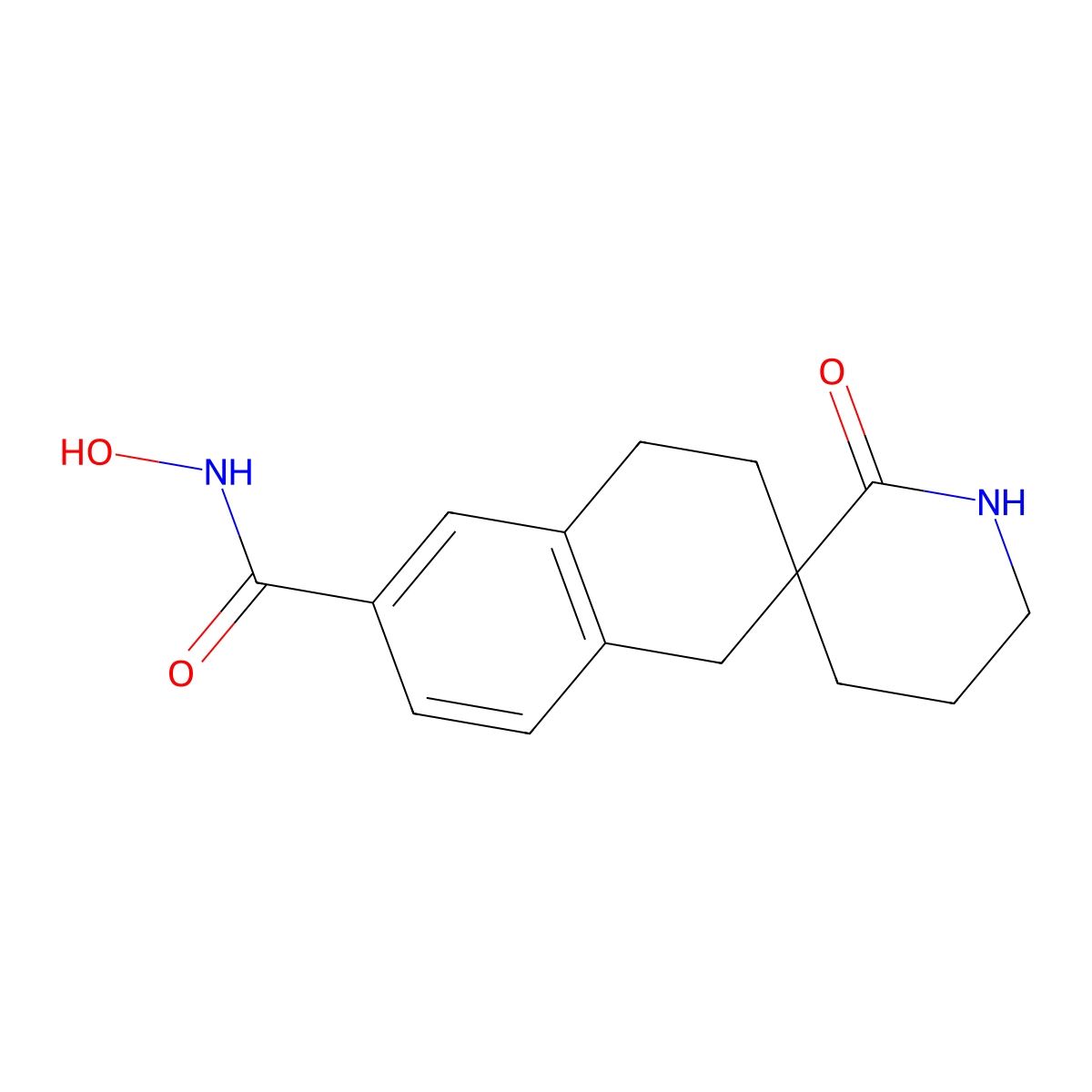 N-Hydroxy-2'-oxo-3,4-dihydro-1H-spiro[naphthalene-2,3'-piperidine]-6-carboxamide molecular structure, CAS 2028327-60-6