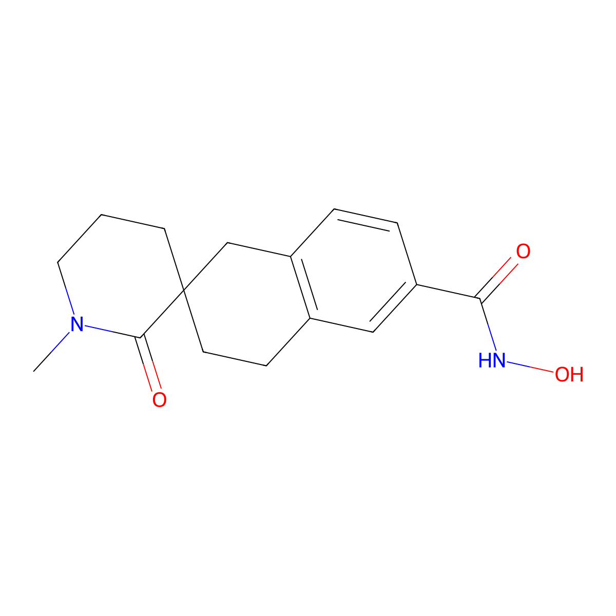 (S)-N-Hydroxy-1'-methyl-2'-oxo-3,4-dihydro-1H-spiro[naphthalene-2,3'-piperidine]-6-carboxamide molecular structure, CAS 2028327-63-9