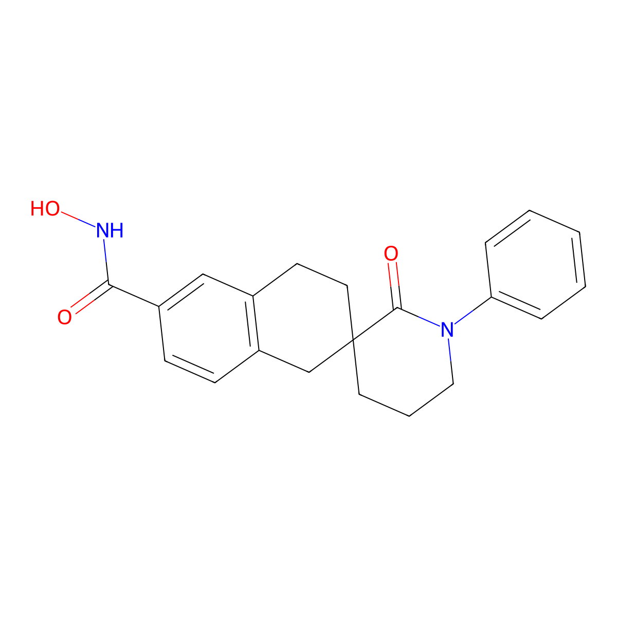(S)-N-Hydroxy-2'-oxo-1'-phenyl-3,4-dihydro-1H-spiro[naphthalene-2,3'-piperidine]-6-carboxamide molecular structure, CAS 2028327-65-1
