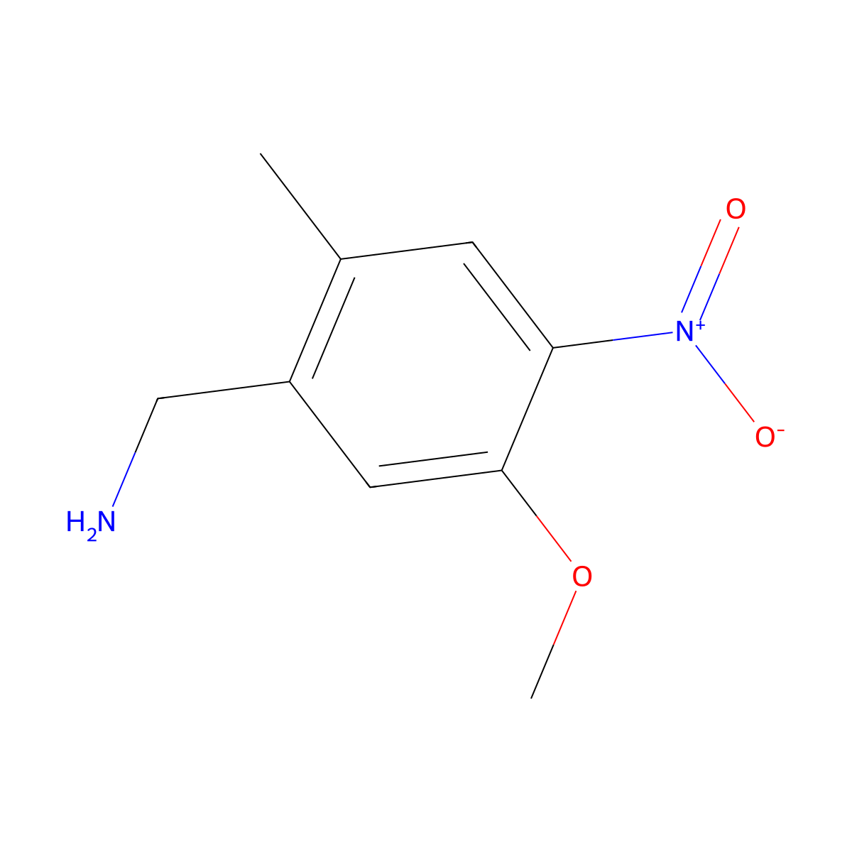 (5-Methoxy-2-methyl-4-nitrophenyl)methanamine molecular structure, CAS 2028338-72-7