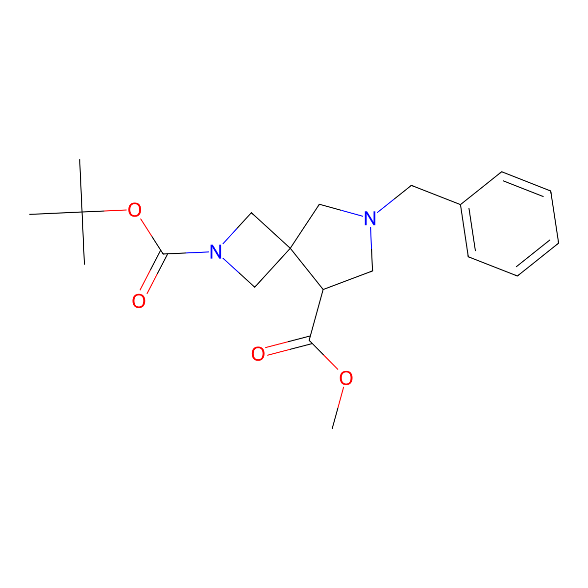 6-Benzyl-2-Boc-2,6-diaza-spiro[3.4]octane-8-carboxylic acid methyl ester molecular structure, CAS 2028342-00-7