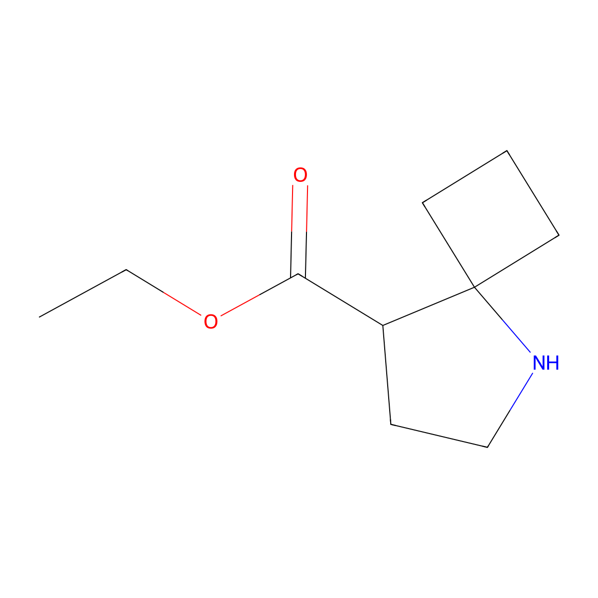 Ethyl 5-azaspiro[3.4]octane-8-carboxylate molecular structure, CAS 2028342-10-9