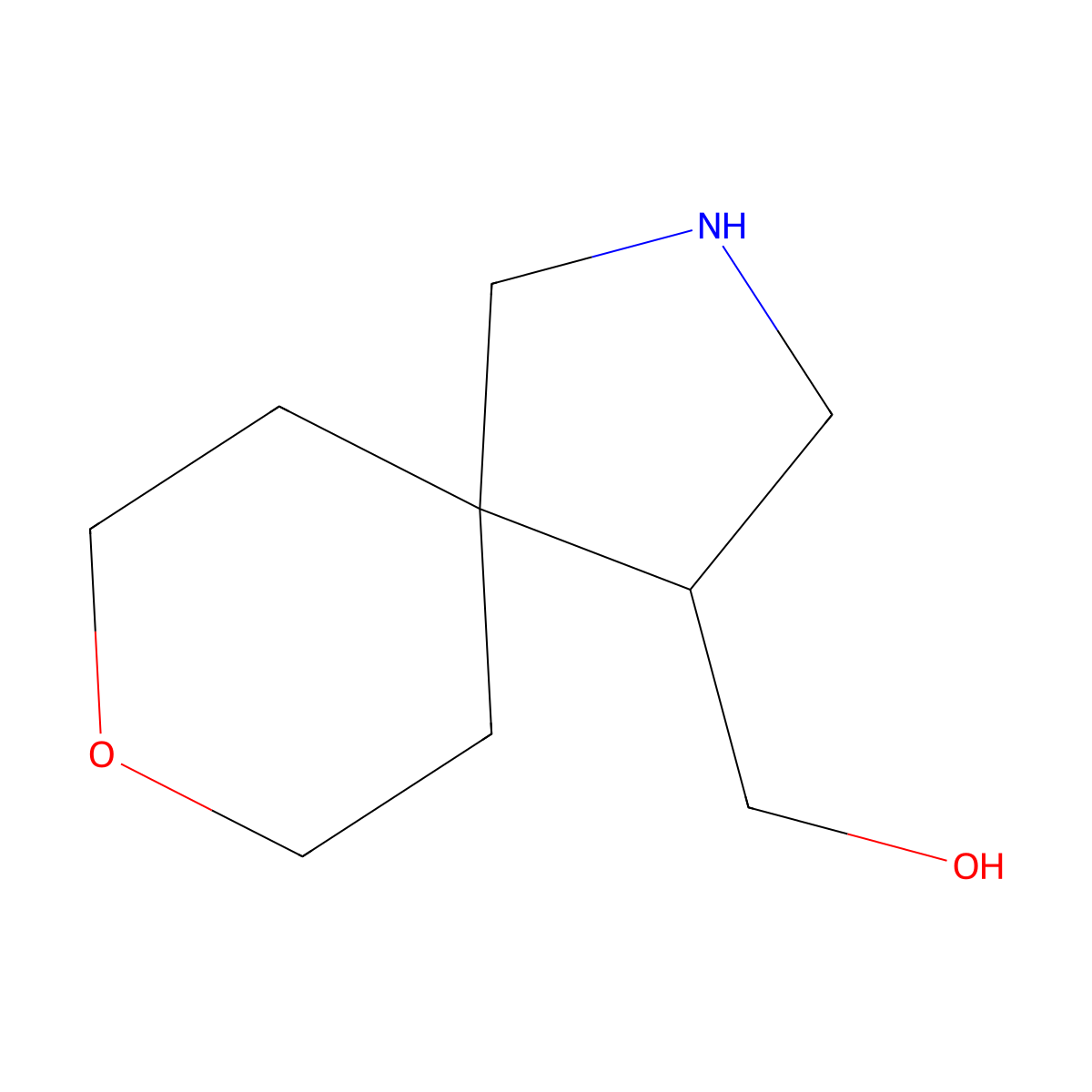(8-Oxa-2-azaspiro[4.5]decan-4-yl)methanol molecular structure, CAS 2028342-11-0