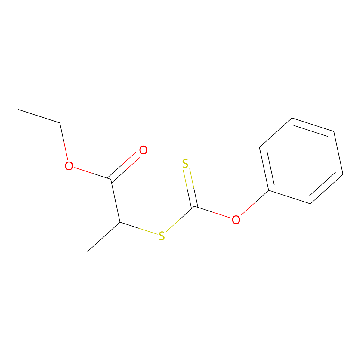 Ethyl 2-[(phenoxythioxomethyl)thio]propanoate molecular structure, CAS 2028370-21-8