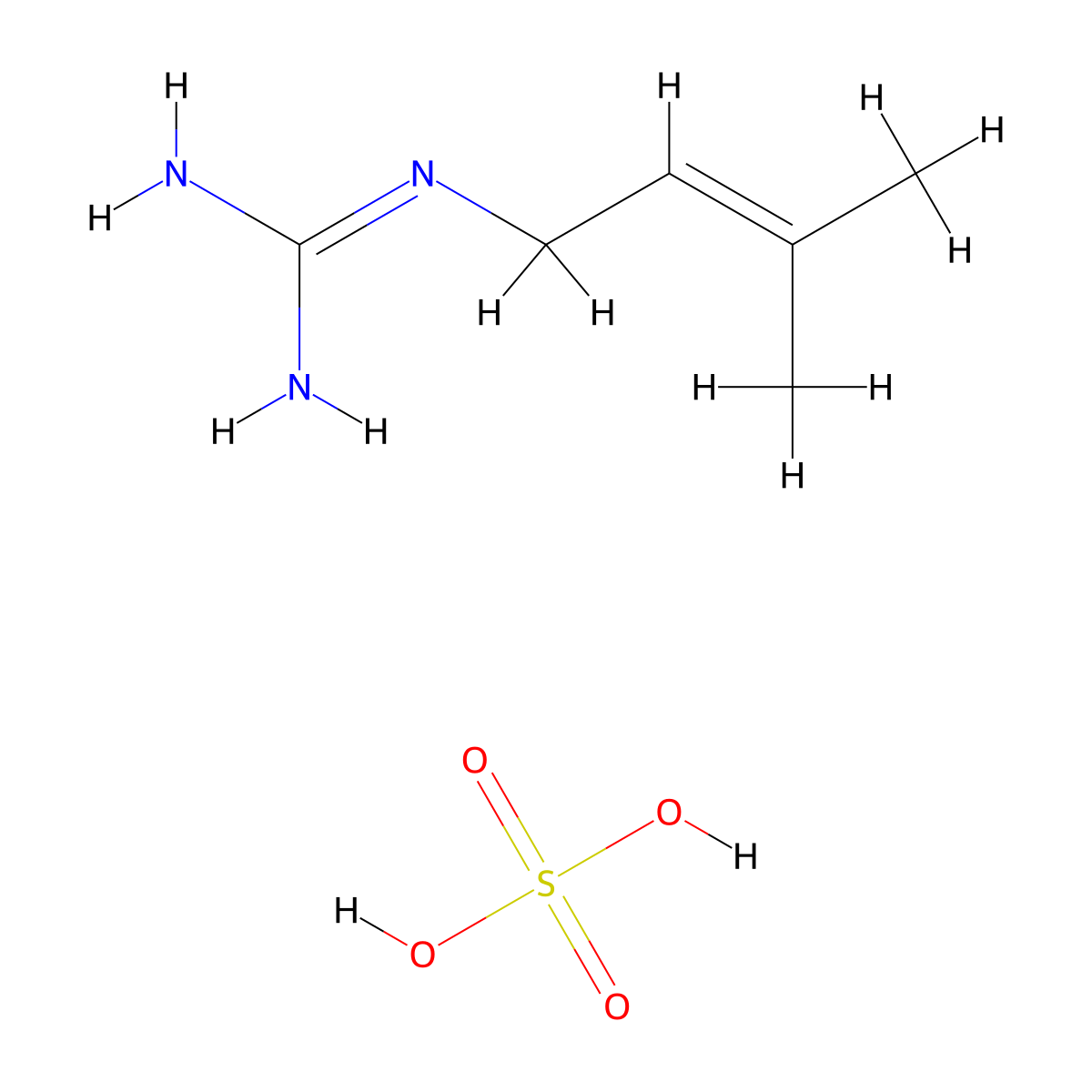 Galegine sulfate molecular structure, CAS 20284-78-0