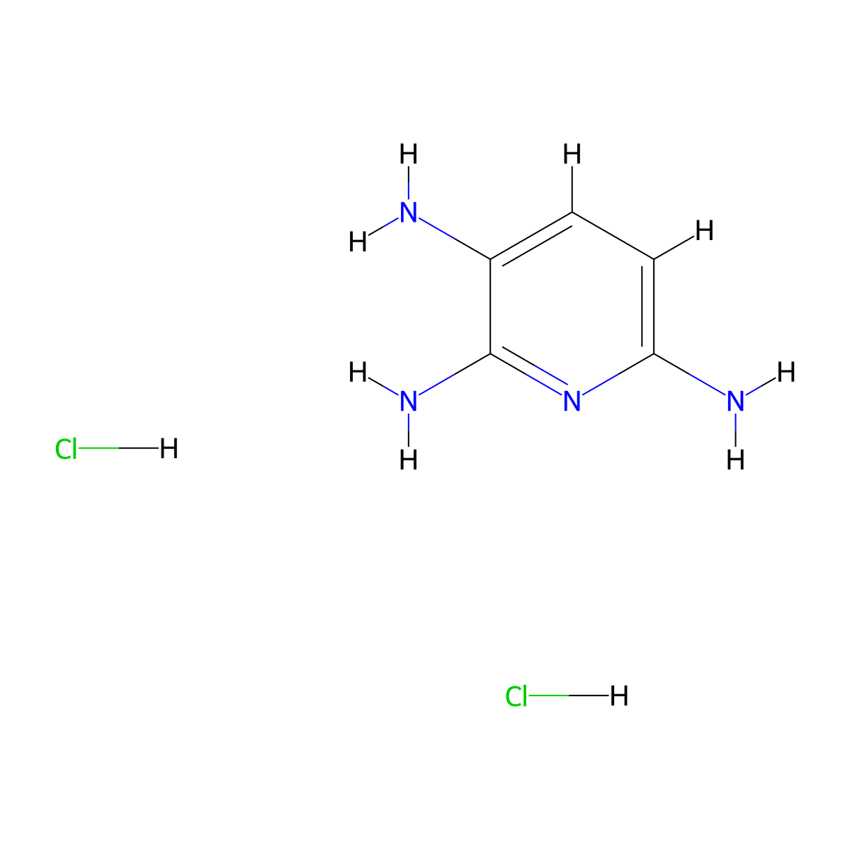 2,3,6-Triaminopyridine dihydrochloride molecular structure, CAS 20284-90-6
