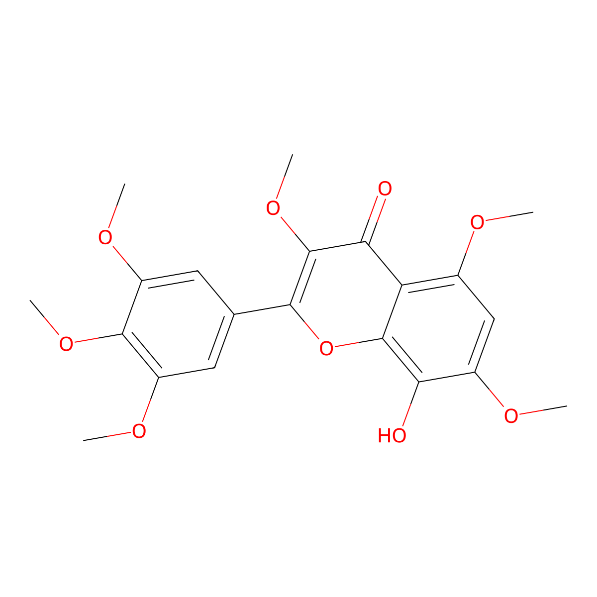 8-Hydroxy-3,5,7,3',4',5'-hexamethoxyflavone molecular structure, CAS 202846-95-5