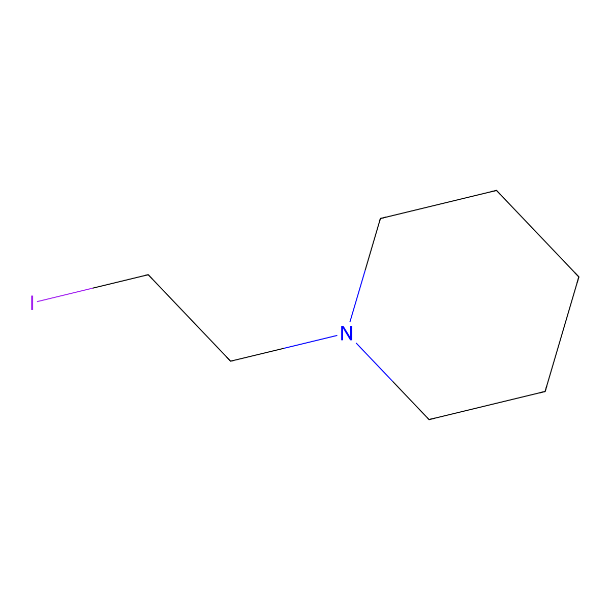 1-(2-Iodoethyl)piperidine molecular structure, CAS 202849-01-2